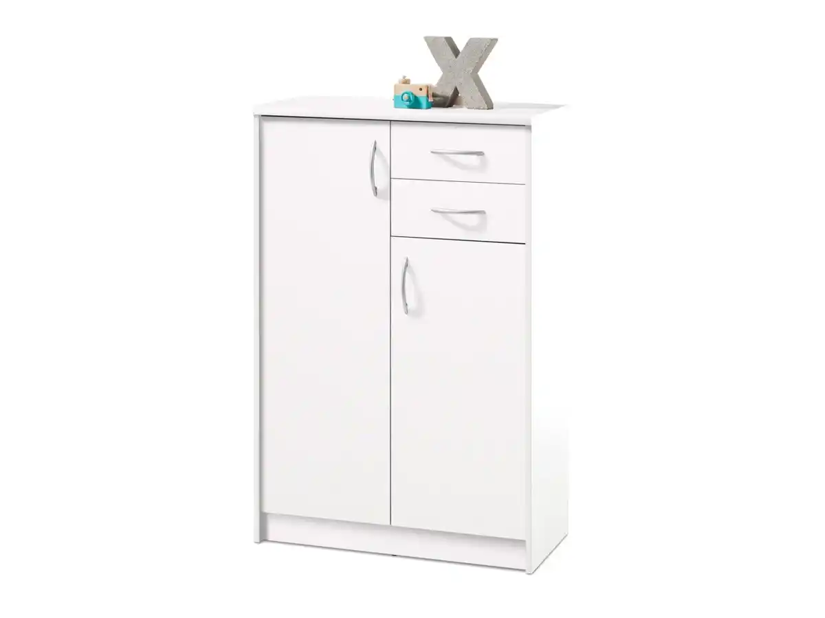 Bild 1 von Kommode mit 2 Schubladen weiß 74 cm - OPTIMUS