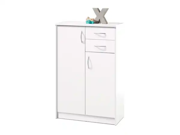 Bild 1 von Kommode mit 2 Schubladen weiß 74 cm - OPTIMUS