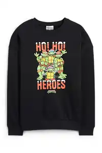 C&A Weihnachts-Sweatshirt-Teenage Mutant Ninja Turtles, Schwarz, Größe: S