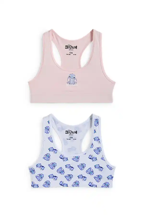 Bild 1 von C&A Multipack 2er-Lilo & Stitch-Bustier, Rosa, Größe: 134-140