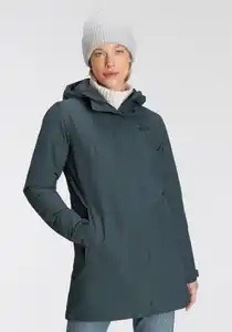 Jack Wolfskin Parka KIOLA Winddicht & Wasserabweisend & Atmungsaktiv, Blau|grau