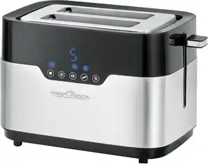 ProfiCook Toaster PC-TA 1170 Edelstahl Schwarz/Silber