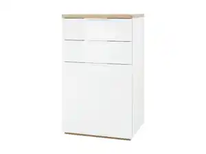Kommode weiß - Riviera Eiche 60 cm - MUNDI
