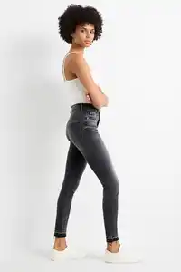 C&A Skinny Jeans-High Waist-LYCRA® ADAPTIV Fiber, Grau, Größe: 34