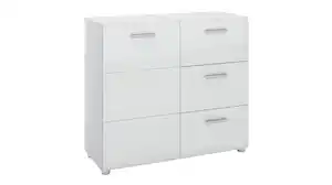Kommode weiß hochglanz 96 cm 1-türig - MERANO