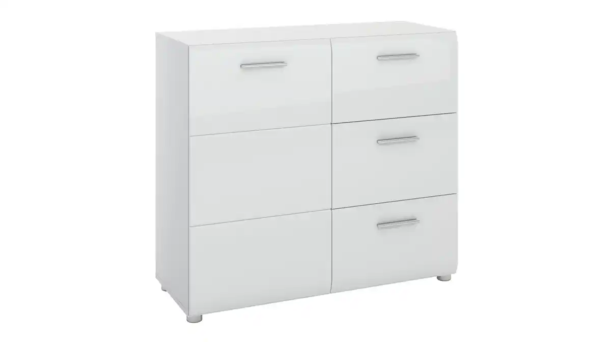 Bild 1 von Kommode weiß hochglanz 96 cm 1-türig - MERANO