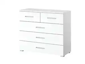 Kommode mit 5 Schubladen weiß 93 cm - ADITIO