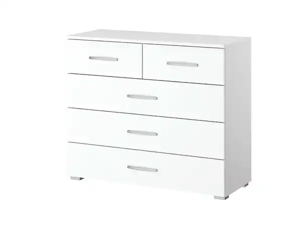 Bild 1 von Kommode mit 5 Schubladen weiß 93 cm - ADITIO