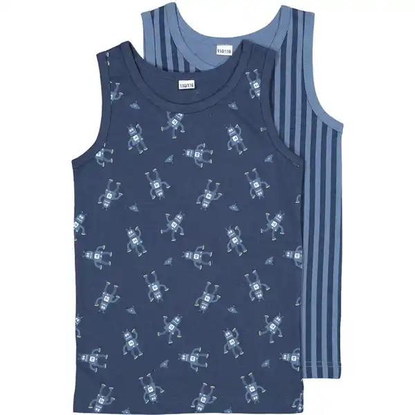 Bild 1 von Jungen-Unterhemd 2er-Pack, Navy, 122/128