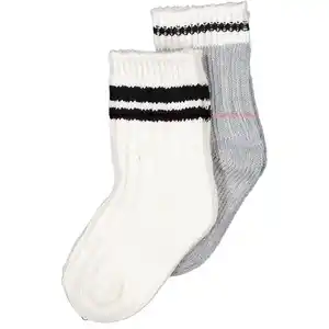 Kinder Sportsocken 2er-Pack, Weiß, 31/34