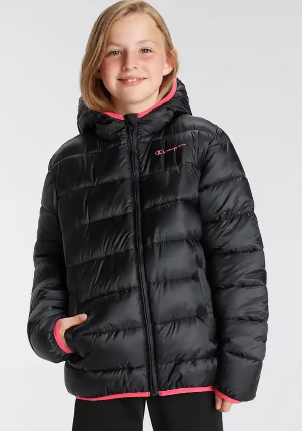 Bild 1 von Champion Steppjacke Outdoor Hooded Jacket - für Kinder, Schwarz