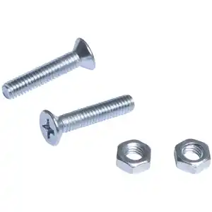 Senkschrauben 4x16 mm Kreuzschlitz mit Muttern