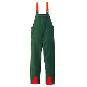 Schnittschutz-Latzhose Basic grün/orange Gr. 56