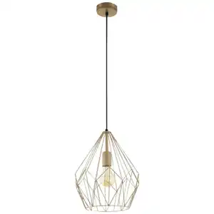 EGLO Pendelleuchte »CARLTON«, E27, ohne Leuchtmittel - goldfarben