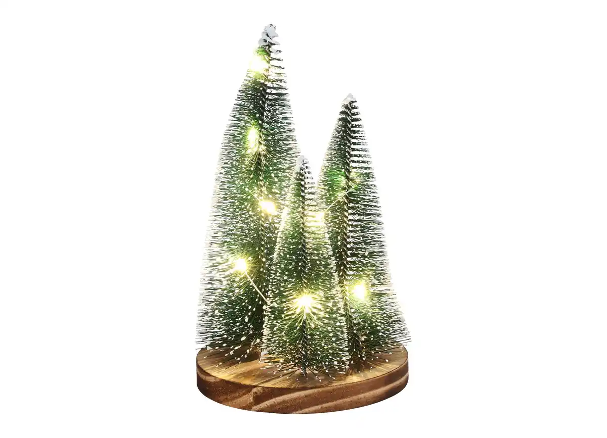 Bild 1 von LED-Weihnachtsbaum auf Holzsockel