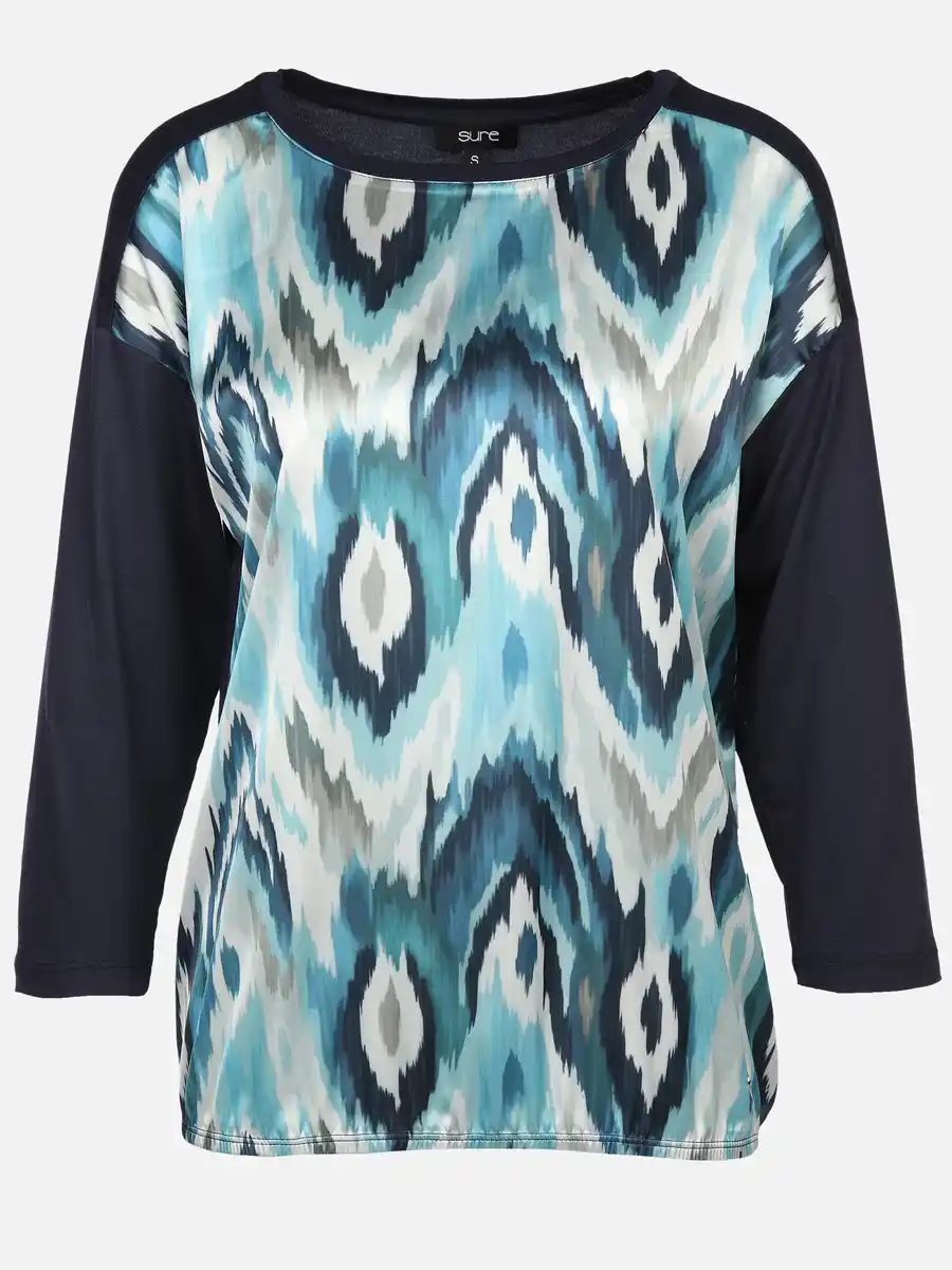 Bild 1 von Damen Shirt im Materialmix Türkis