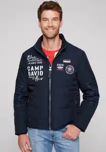 CAMP DAVID Outdoorjacke mit Windbreaker-Bündchen im Ärmel, Blau