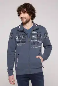 CAMP DAVID Hoodie mit Label-Applikationen, Blau