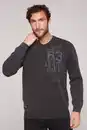 Bild 1 von CAMP DAVID Strickpullover mit Logoprints vorne und hinten, Schwarz