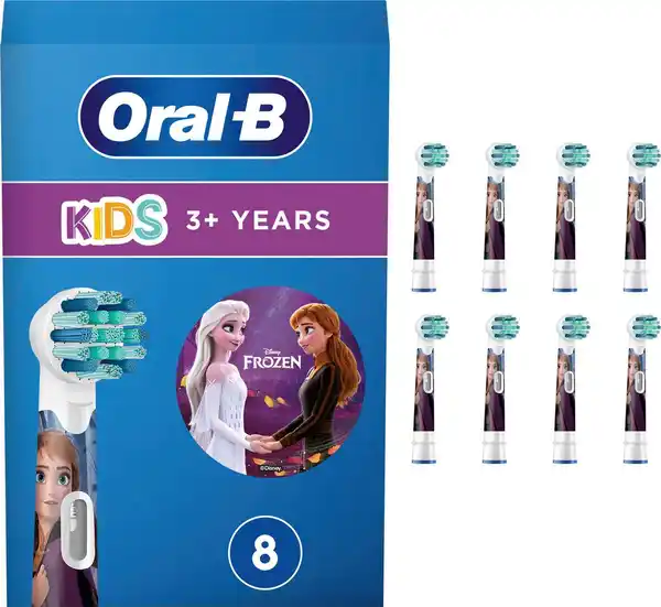 Bild 1 von Oral-B Aufsteckbürsten Kids Frozen, extra weiche Borsten, ab 3 Jahren, Design kann variieren, 8 Stück