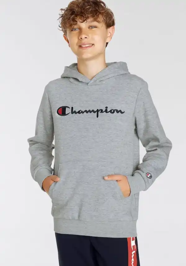 Bild 1 von Champion Sweatshirt Classic Hooded Sweatshirt large Logo - für Kinder, Grau