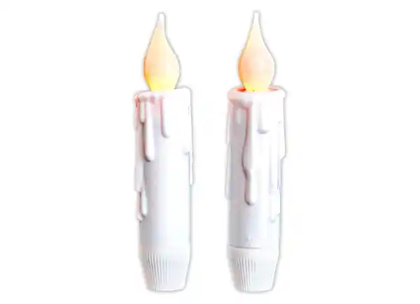 Bild 1 von LED-Tafelkerzen 12cm 2er-Set mit Zeitschaltuhr