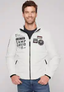 CAMP DAVID Outdoorjacke mit Windbreaker-Bündchen im Ärmel, Weiß