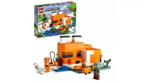 LEGO Minecraft 21178 Die Fuchs-Lodge, Spielzeug ab 8 Jahren mit Figuren