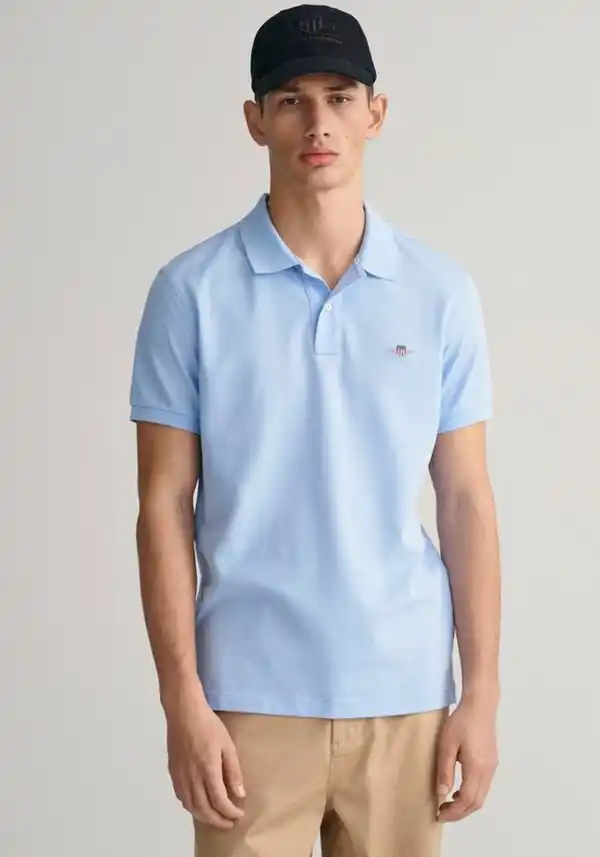 Bild 1 von Gant Poloshirt SLIM SHIELD SS PIQUE POLO mit Logostickerei auf der Brust, Blau