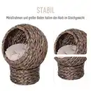 Bild 2 von Rattan Katzenkorb Katzenhöhle Katzenbett mit Kissen Dunkelbraun