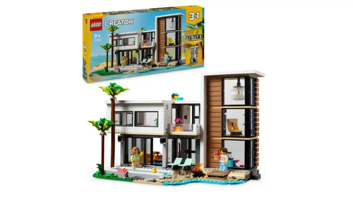 Bild 1 von LEGO Creator Modernes Haus, 3-in-1-Set, Stadthaus oder Waldhütte 31153