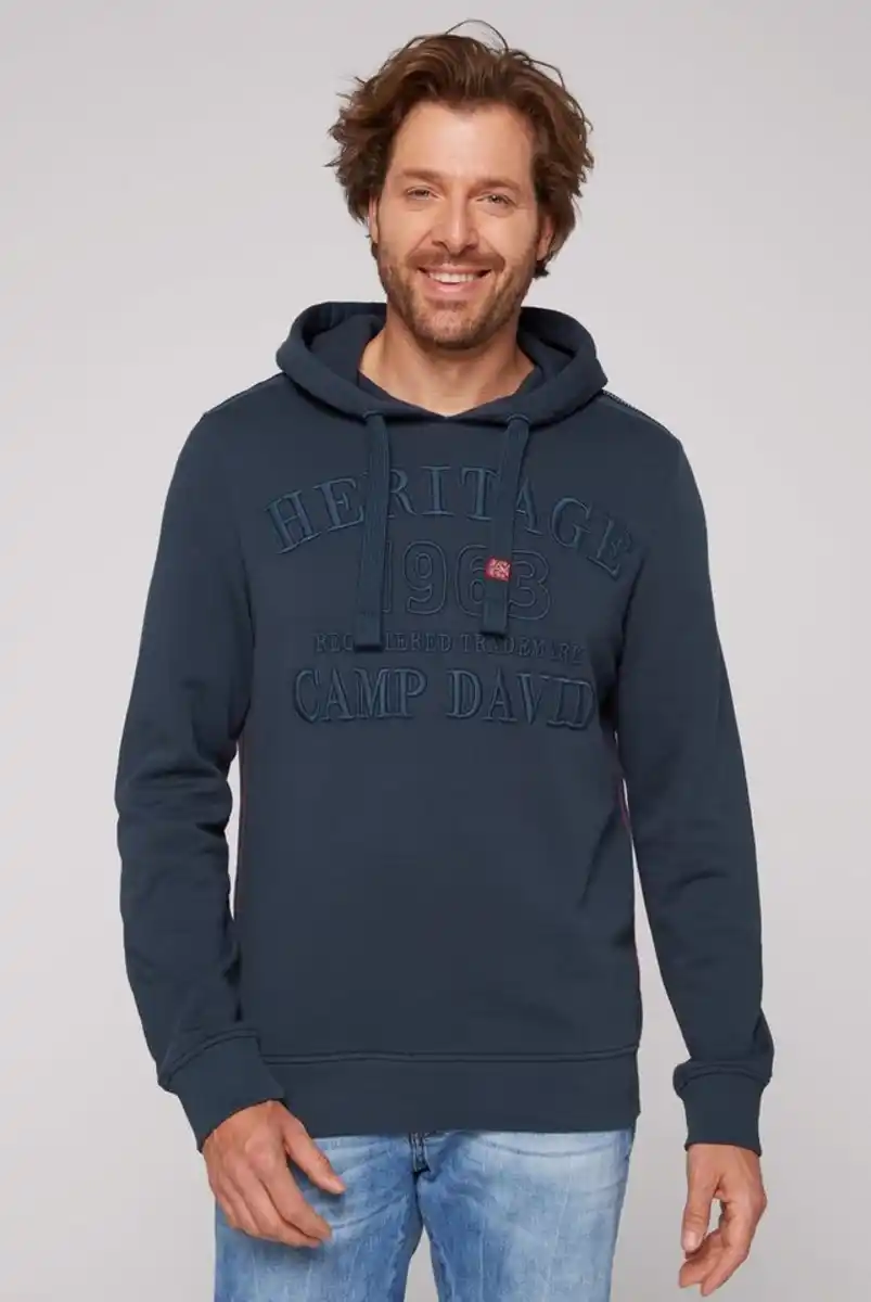 Bild 1 von CAMP DAVID Kapuzensweatshirt mit Logostickereien, Blau