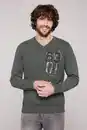 Bild 1 von CAMP DAVID Strickpullover mit Logoprints vorne und hinten, Grün