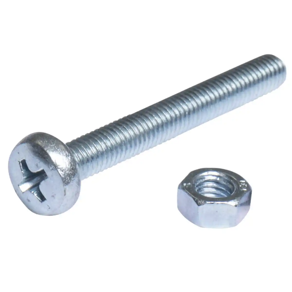 Bild 1 von Linsenschrauben Kreuzschlitz M3x16 verzinkt mit Muttern