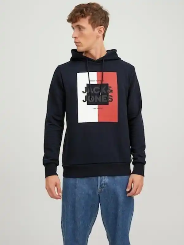 Bild 1 von Jack & Jones Kapuzensweatshirt JJOSCAR SWEAT HOOD, Blau