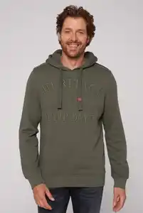 CAMP DAVID Kapuzensweatshirt mit Logostickereien, Grün