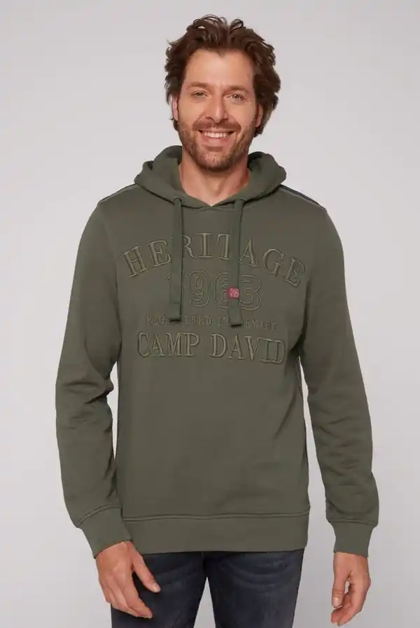 Bild 1 von CAMP DAVID Kapuzensweatshirt mit Logostickereien, Grün