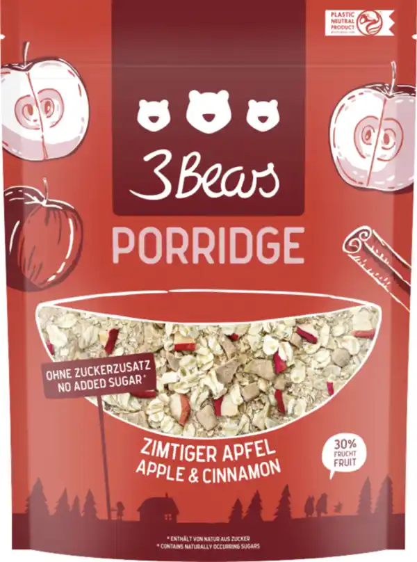 Bild 1 von 3Bears Porridge Zimtiger Apfel, 400 g