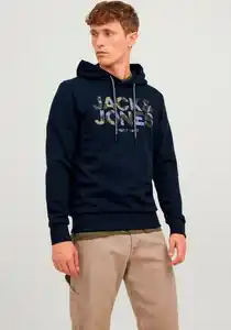 Jack & Jones Kapuzensweatshirt JJJAMES SWEAT HOOD, Blau