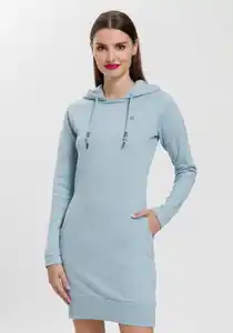 Ragwear Sweatkleid BESS O Hoodie mit Tunnelzug-Kapuze, Blau