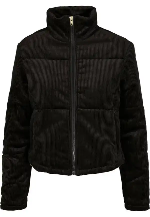 Bild 1 von URBAN CLASSICS Winterjacke Damen Ladies Corduroy Puffer Jacket (1-St), Schwarz