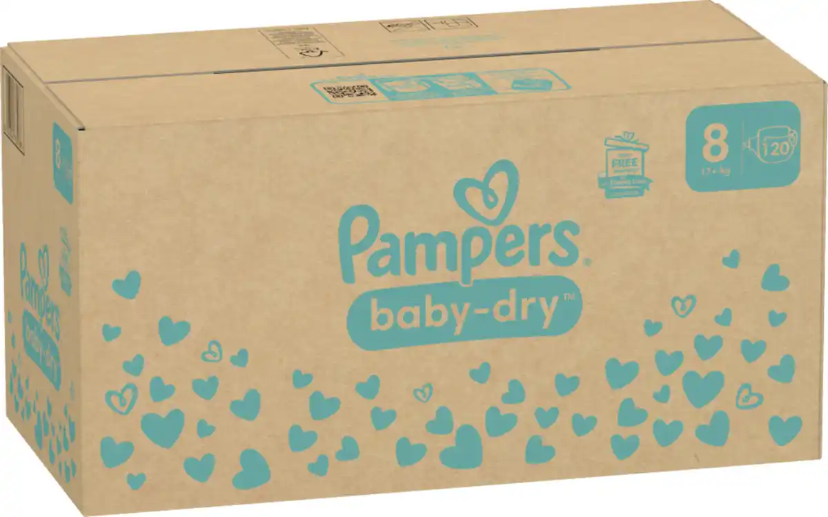 Bild 2 von Pampers Baby Dry Windeln Gr.8 (17+kg) Monatsbox