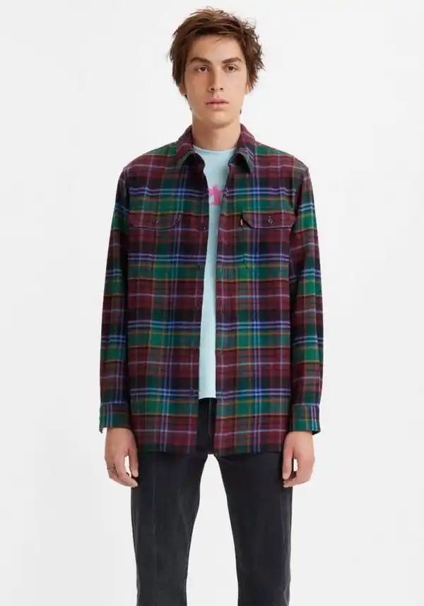 Bild 1 von Levi's® Flanellhemd JACKSON WORKER mit durchgehender Knopfleiste, Grün