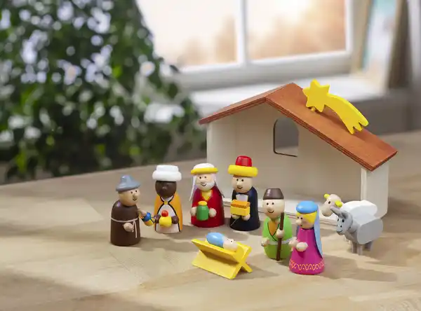 Bild 1 von IDEENWELT Holz-Krippe