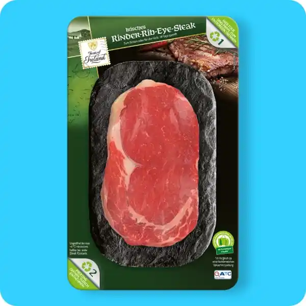 Bild 1 von TASTE OF BRITISH ISLES Steaks vom irischen Weiderind, Rumpsteak oder Rib-Eye-Steak