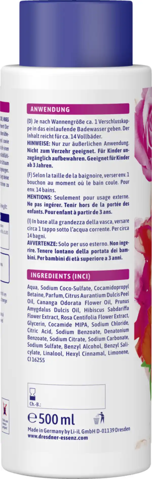 Bild 2 von Dresdner Essenz Aroma-Booster Schaumbad Love, Hugs & Kisses, 500 ml