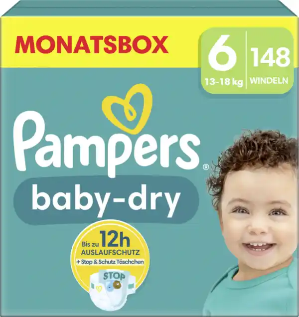 Bild 1 von Pampers Baby Dry Windeln Gr.6 (13-18kg) Monatsbox