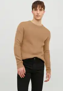 Jack & Jones Rundhalspullover, Beige