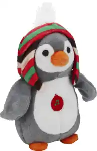 IDEENWELT Weihnachtsplüsch mit Sound Pinguin