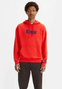 Levi's® Hoodie RELAXED GRAPHIC mit Levi's® Logo im altenglischen Look, Rot